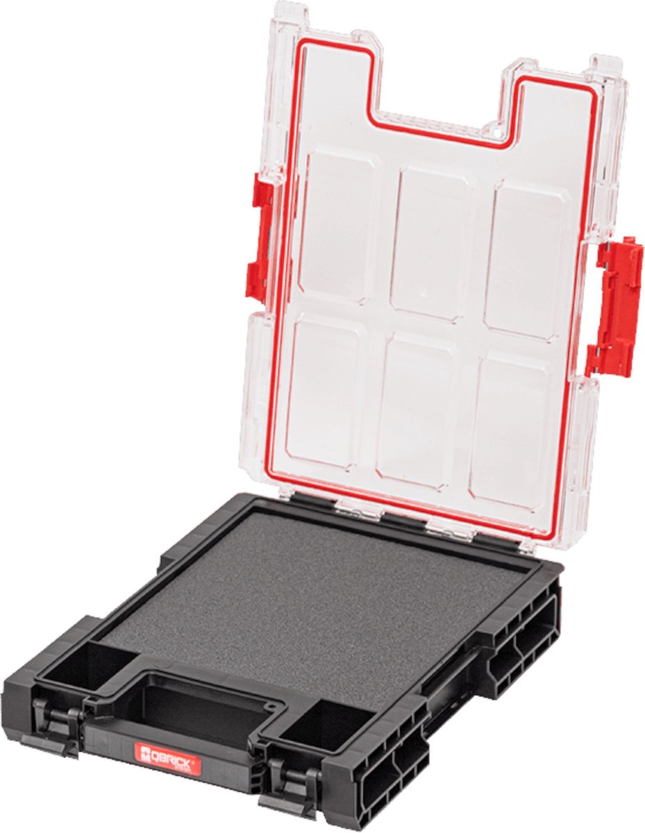 Qbrick System ONE Organiser MFI stapelbaar 365 x 265 x 77 mm 2,5 l IP66 met schuimrubberen inzetstuk