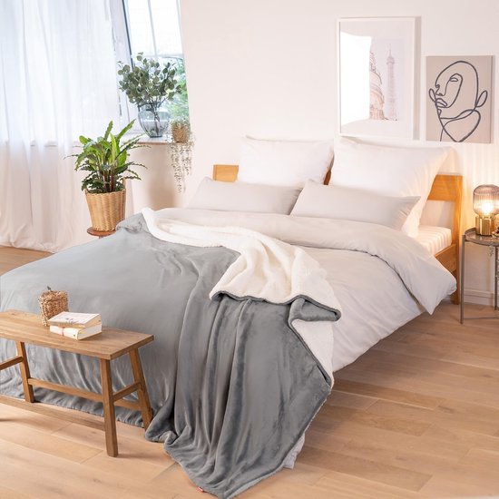 Catherine Lansfield Living Deken Catherine Lansfield Living Stab Stitch 125X150 Cm Decke Überwurf Fleece Deken Kind