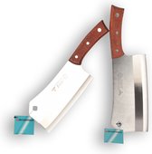 Couteau à découper 2 pièces 31 cm et 33 cm Heavy Duty robuste - couteau de chef - couteau à découper - hache de cuisine en acier inoxydable couteau de boucher pour hacher les os couteau de cuisine robuste