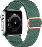 MMOBIEL Rekbaar Solo Loop Horlogebandje Geschikt voor Apple Watch Bandjes 42mm 44mm 45mm 49mm - Nylon Vervangende Band Geschikt voor iWatch Ultra / 2 SE, Series 9 8 7 6 5 4 3 2 1 - Groen