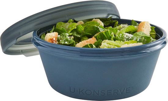 U-Konserve - Bouncebox ronde 20oz / 600ml - Contenant alimentaire 100% silicone platine - Night Harvest