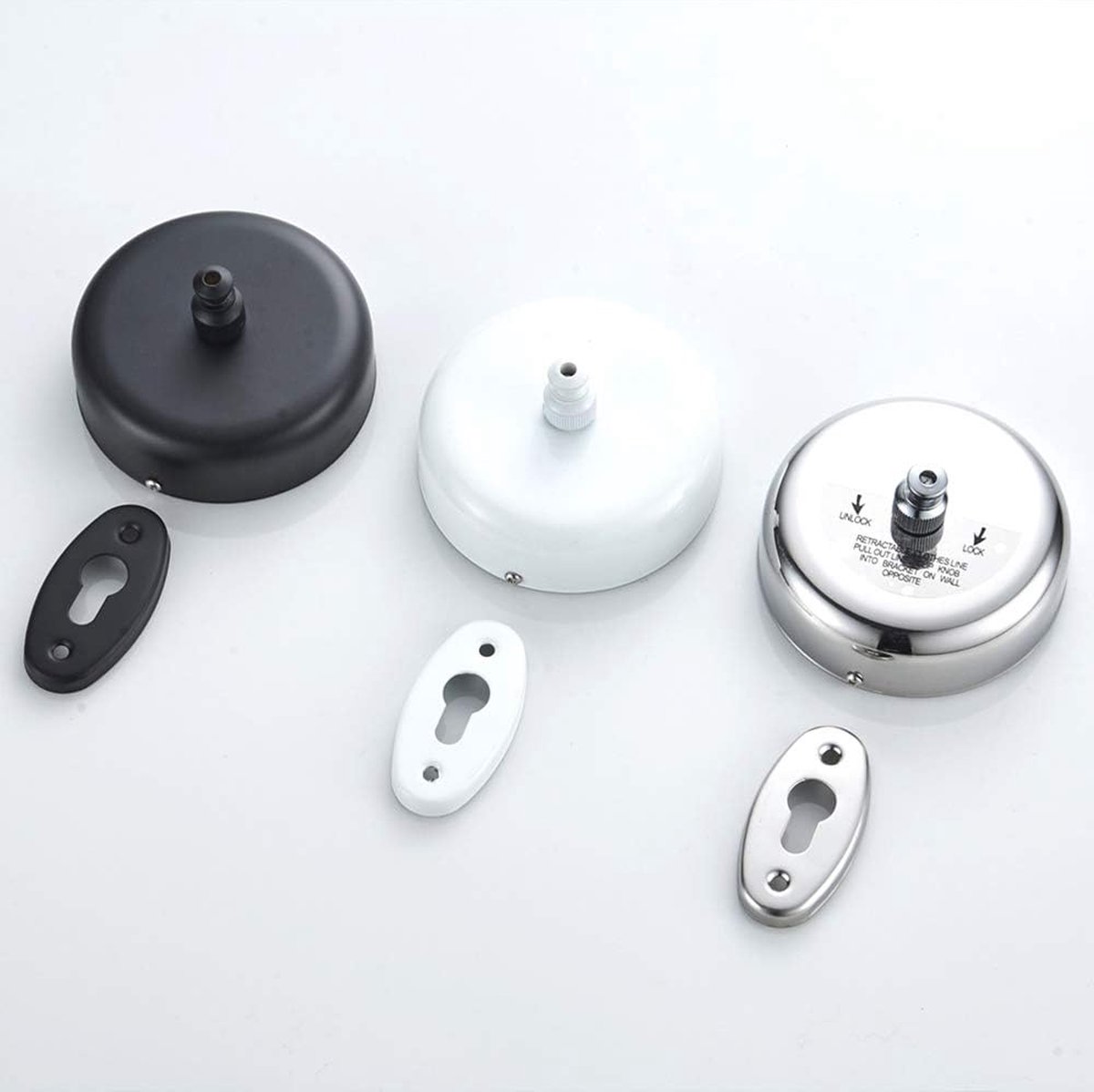 Goedkoopste Uittrekbare waslijn, wandmontage, uittrekken, roestvrijstalen waslijn voor hotel, badkamer, wasruimte, 3 meter, zware belasting (zwart