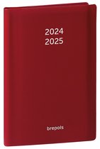 Brepols agenda 2024-2025 - STUDENT - PVC SETA - Weekoverzicht - Bordeaux - 9 x 16 cm