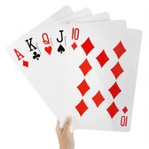Belle Vous Jumbo Geplastificeerde Speelkaarten – L37 x B26 cm – Volle Set Deck Leuke Reuze Kaarten Voor Alle Leeftijden – Binnen & Buiten Familie Tuin BBQ Feest & Casino Poker Spellen