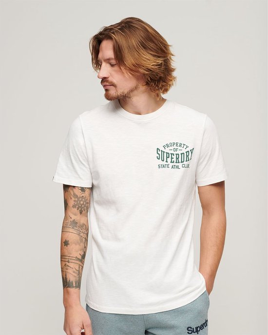 Superdry Athletic College Graphic T-shirt Met Korte Mouwen Wit XL Man