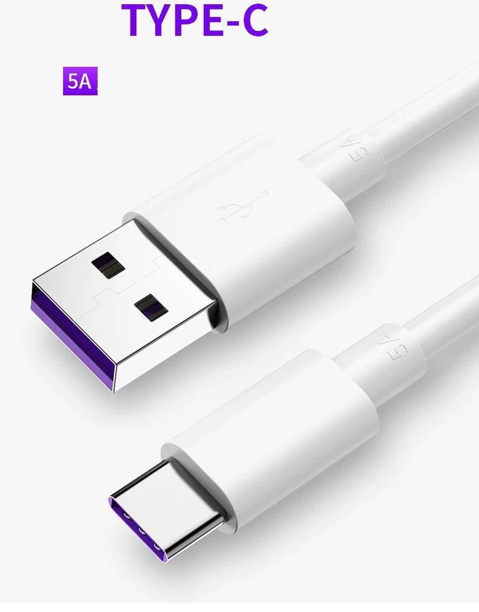 Type C oplader kabel- USB C naar USB A kabel -USB C Oplaad Kabel - 30cm kabel - 2A - type C fast phone charging cable