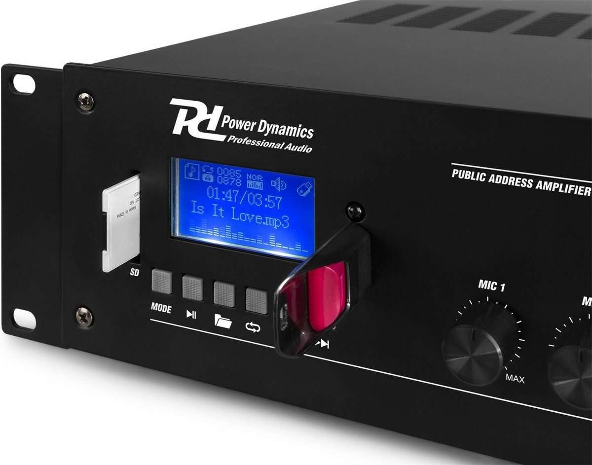 Power Dynamics Buitenspeakerset zwart - 4 speakers en 4-zone versterker - Bluetooth - 100V thumbnail 4