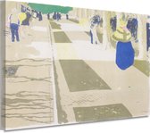 De laan - Édouard Vuillard wanddecoratie - Oude Meesters schilderij - Schilderij op canvas Postimpressionisme - Schilderijen op canvas industrieel - Canvas keuken - Muur kunst 60x40 cm