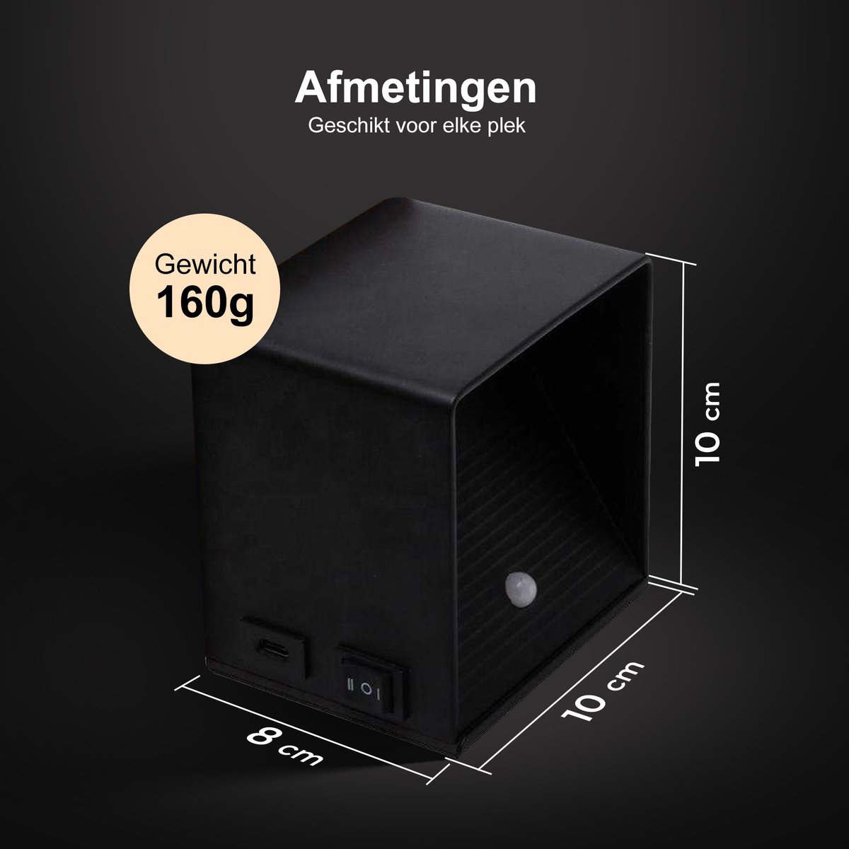 K-Bright 2 stuks accu-wandlamp met bewegingsmelder voor