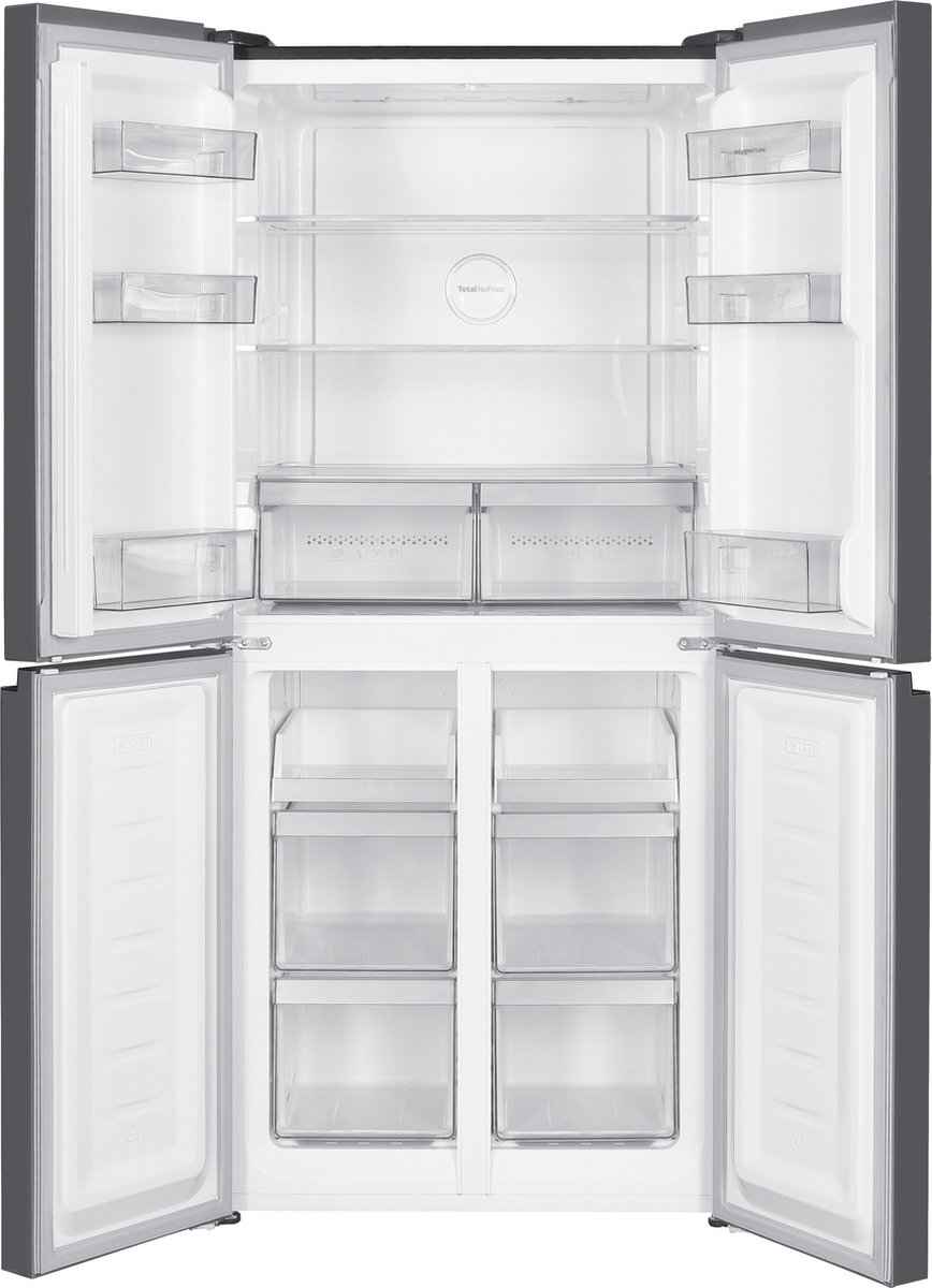 Inventum SKV4180B No Frost energiezuinige Amerikaanse koelkast - 466 liter - Digitaal display - Supervriezen - Vershoudlade - 4 deuren - Zwart — afbeelding 5