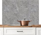 Spatscherm keuken 120x80 cm - Kookplaat achterwand - Beton print - Grijs - Muurbeschermer - Spatwand fornuis - Hoogwaardig aluminium - Wanddecoratie industrieel