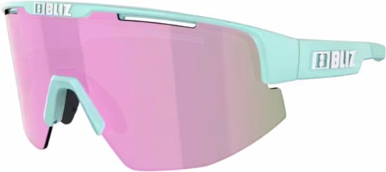 Bliz Matrix petites lunettes de sport menthe pastel mat/marron et rose miroir - OZB7007-05