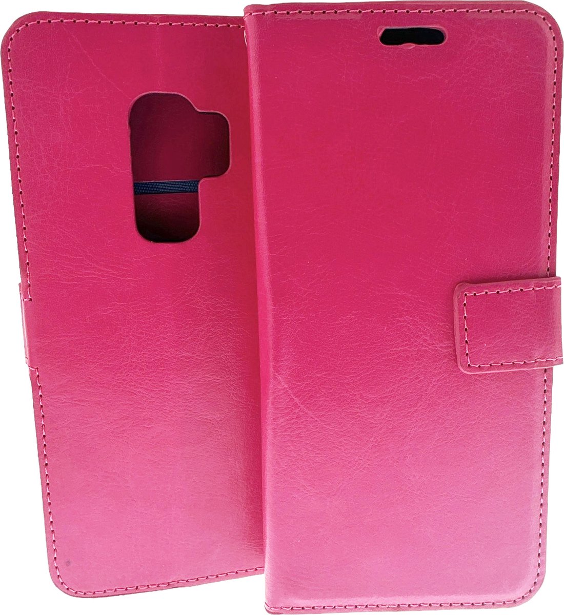 Bookcase Geschikt voor: Samsung Galaxy S9 Plus - Roze - portemonnee hoesje