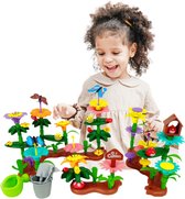 Bloementuin Bouwset met Insecten 118 stukken- Bloemenspeelgoed 3-6 jaar -Motoriek Speelgoed - Cadeau jongen en meisjes voor binnen en buiten