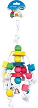 Duvoplus - Speelgoed Voor Dieren - Vogel - Clustertouw Met Kleurrijke Blokjes 35cm - 1st