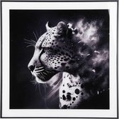 Present Time Wanddecoratie Leopard - Zwart - 2x50x50cm - Modern