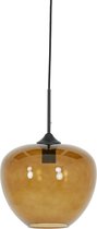 Light & Living Hanglamp Mayson - Bruin Glas - Ø30cm - Modern - Hanglampen Eetkamer, Slaapkamer, Woonkamer
