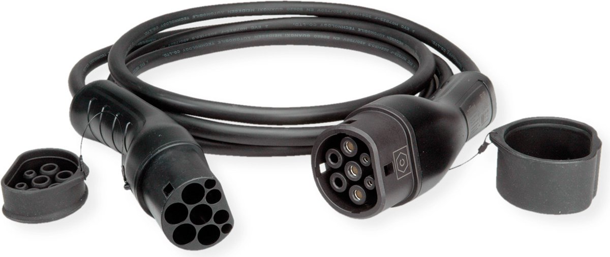 ROLINE Auto oplaadkabel Type2, 3-fase, 480VAC (3P+N+E), 32 A, 22 kW, 5 m
