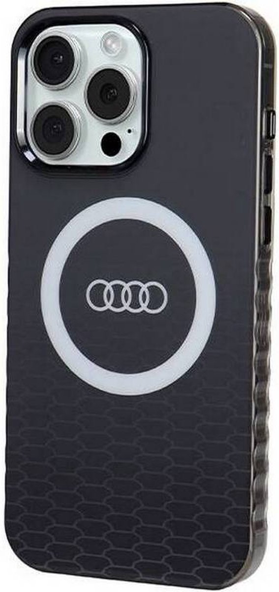 Audi IML Big Logo Back Case (MagSafe Compatible) - Geschikt voor Apple iPhone 15 Pro Max (6.7