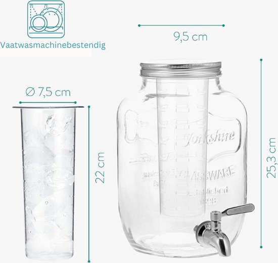 Limonadetap met tapkraan 4 liter kopen