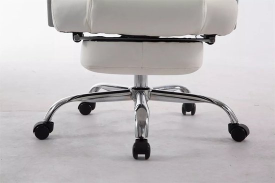 In And OutdoorMatch Bureaustoel Zola - Wit - Kunstleer - Ergonomische bureaustoel - Op wielen - Voor volwassenen - In hoogte verstelbaar