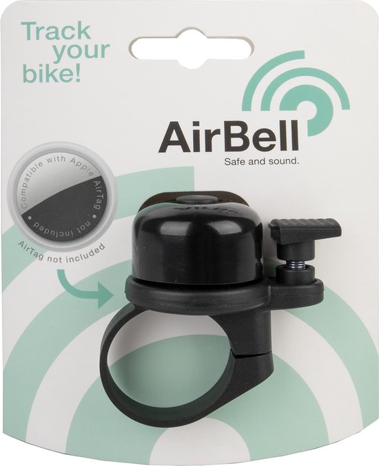 Fietsbel met Airtag houder ø31.8mm zwart — afbeelding 2