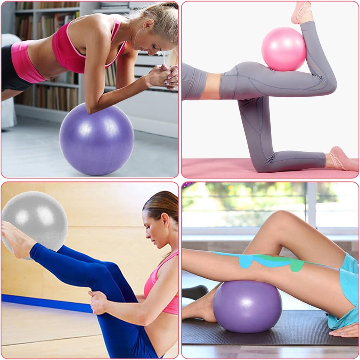 Balle De Stabilité Pilates 15 Cm - PVC Antidérapant - Pour Yoga, Gym, Exercices à La Maison