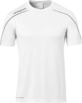 Uhlsport Stream 22 Shirt Korte Mouw Kinderen - Wit / Zwart | Maat: 116