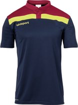 Uhlsport Offense 23 Polo Heren - Marine / Bordeaux / Fluogeel | Maat: 4XL