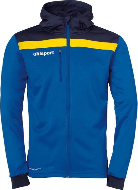 Uhlsport Offense 23 Multi Hood Jacket Kind Azuurblauw-marine-Limoengeel