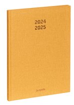 Agenda Brepols 2024-2025 - PREVISION - RAW - Aperçu hebdomadaire - Jaune - 17,1 x 22 cm