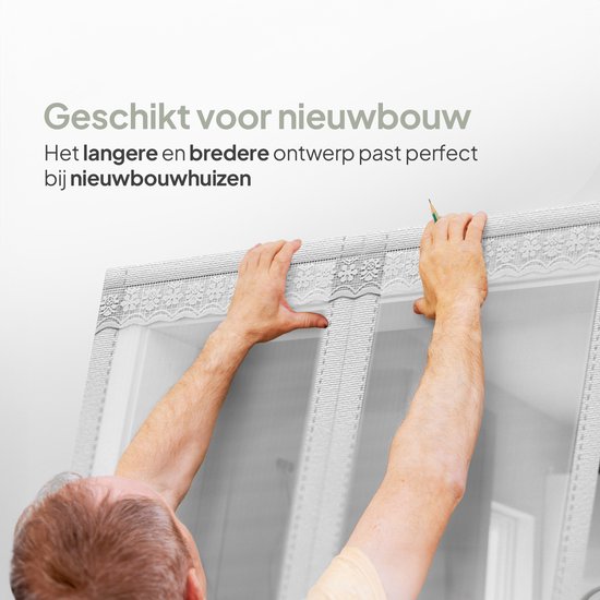 O'DADDY® Deurgordijn Deluxe FIBER - Magnetisch Vliegengordijn - Voor Nieuwbouw en Standaard Deuren - Eenvoudige Installatie - Deurhor Wit - 100x210 cm van O'DADDY — afbeelding 4