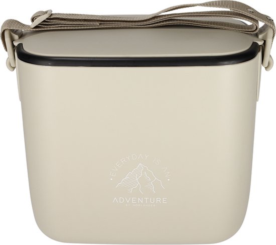 Norlander Koelbox Adventure - 5 Liter - Met draagriem - Polypropyleen - Taupe van Norlander — afbeelding 2