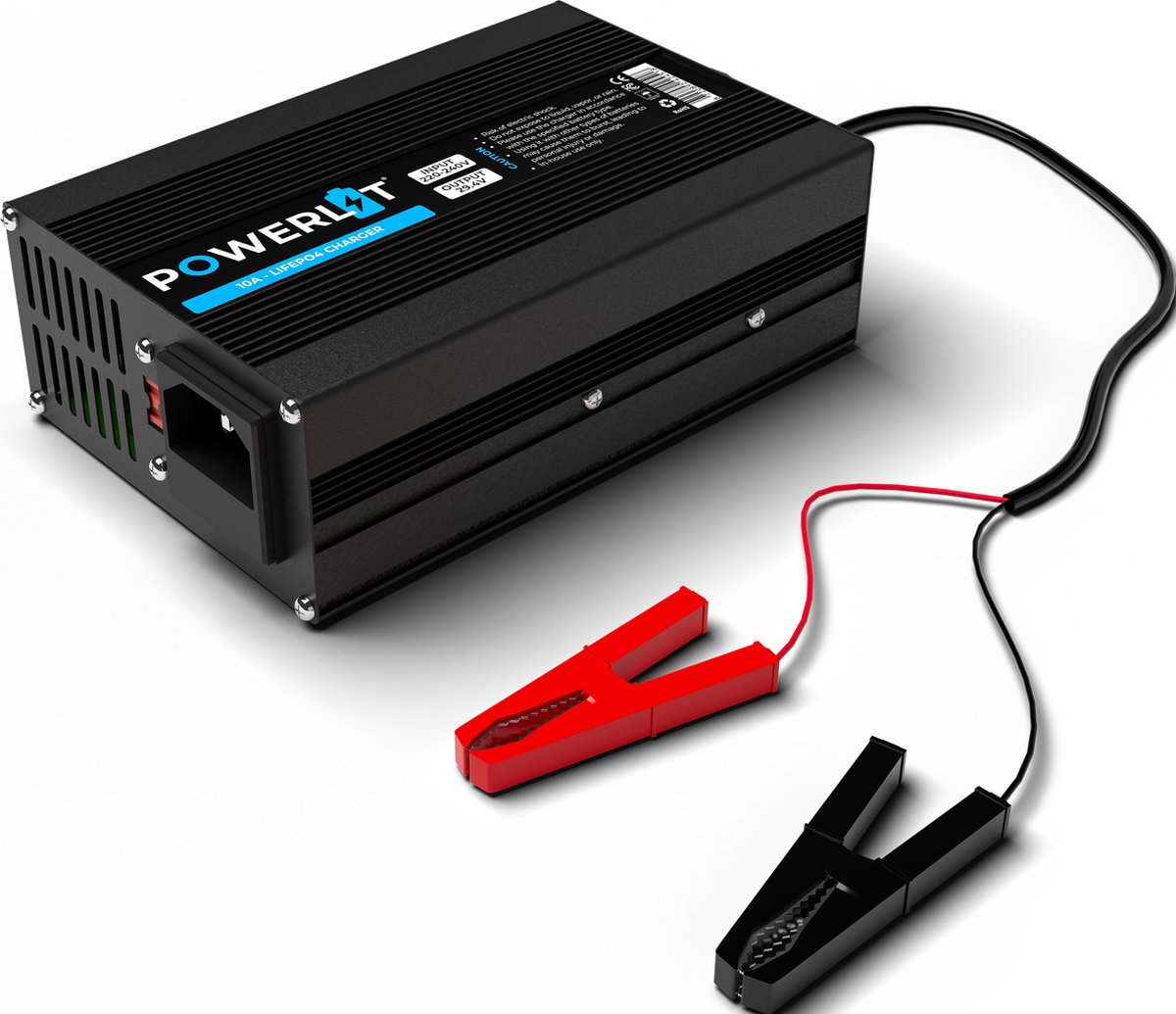Powerlit - 24V LFP Acculader - 10A - Geschikt voor LiFePO4 Accu’s - Voor Boten, Campers en meer