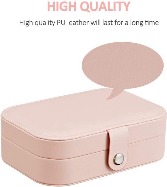 Glenor Co Oorbel Organizer - Klassieke 50 Sectie Sieraden Doos/Case/Houder voor Oorbellen, Ringen, Kettingen, Sieraden, Manchetknopen of Collecties -2 Laag Kleine Compartimenten met Grote Glazen Top