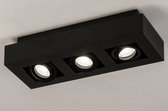 Lumidora Plafondlamp 74136 - Plafonniere - XIRAX - 3 Lichts - GU10 - Zwart - Metaal - ⌀ 36 cm