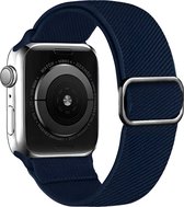 MMOBIEL Rekbaar Solo Loop Horlogebandje Geschikt voor Apple Watch Bandjes 42mm 44mm 45mm 49mm - Nylon Vervangende Band Geschikt voor iWatch Ultra / 2 SE, Series 9 8 7 6 5 4 3 2 1 - Blauw