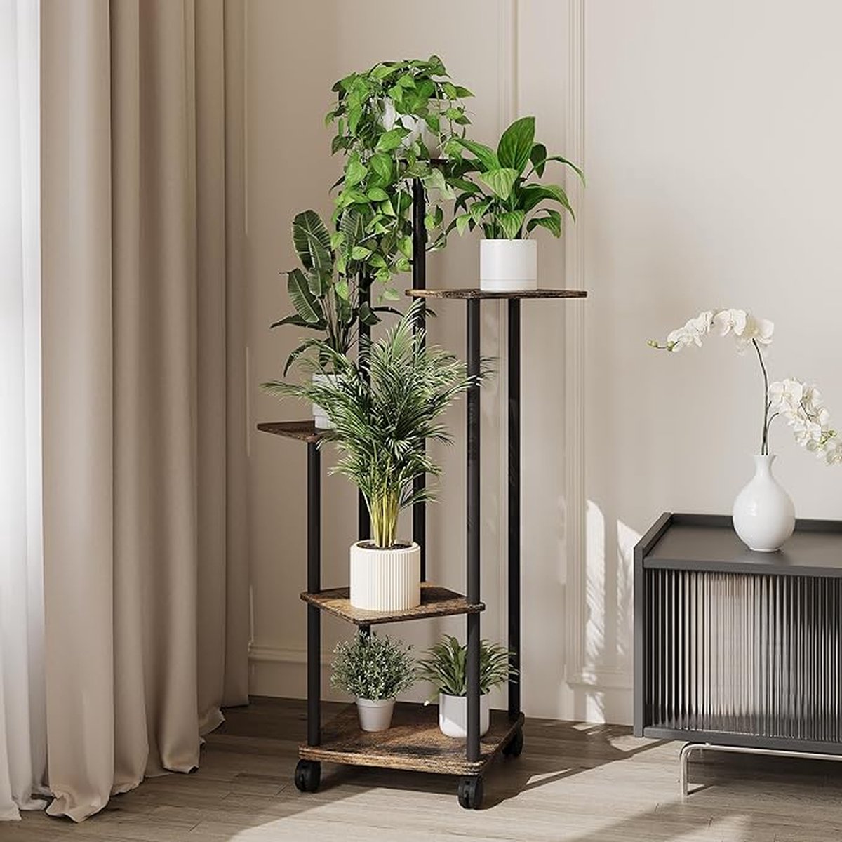 Multifunctioneel plantenrek voor balkon hoek woonkamer kantoor tuin