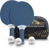 Tafeltennisbatjesset, professioneel tafeltennisbatje met 3 ballen, pingpong peddelset van rubber