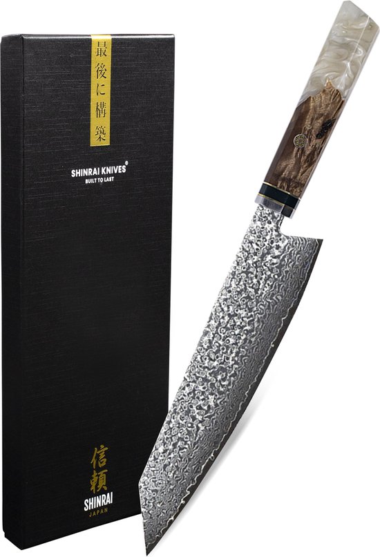 Shinrai Japan - Couteau de chef japonais 23 cm - Couteau de chef - Couteau - Édition spéciale Diamond - Avec coffret cadeau de Luxe