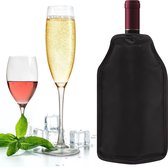 flessenkoeler, wijnkoeler, champagnekoeler, champagnekoeler, champagnekoeler, wijnkoeler manchet wijnkoeler champagnekoeler voor het koelen van wijn (zwart)