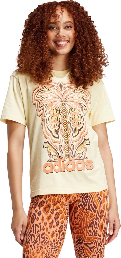 adidas Sportswear adidas x FARM Rio Graphic T-shirt - Dames - Geel- L