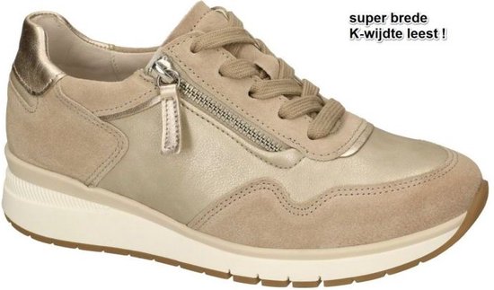 Gabor -Dames - taupe - sneakers - maat 36