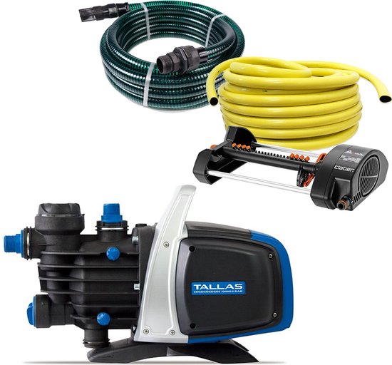 Tallas D-JET 850 - Premium Beregeningspakket - Beregeningspomp - Tuinpomp - Besproeiingspomp - Startklaar Pakket