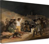 De Derde mei 1808 - Francisco Goya schilderij - Executie schilderij - Canvas schilderijen Oude meesters - Wanddecoratie modern - Canvas keuken - Schilderijen 90x60 cm