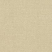 Uni kleuren behang Profhome 386945-GU vliesbehang hardvinyl warmdruk in reliëf licht gestructureerd in used-look mat beige goud zand beige 5,33 m2
