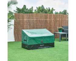 Tuin opbergbox Alanno 51/76x122x64 cm groen en zwart 387L casa.pro