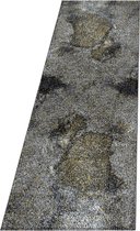 Pochon - Tapijt Ottawa - Geel - 250x80x0,8 - Vloerkleed - Laagpolige Vloerkleed - Kortpolige Vloerkleed