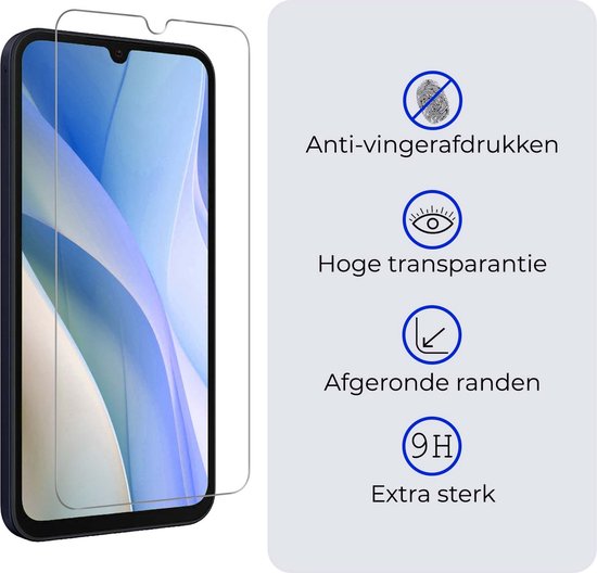 Protecteur d'écran adapté pour Samsung A15 Protecteur d'écran en Tempered Glass trempé - Protecteur d'écran adapté pour Samsung Galaxy A15 Protecteur d'écran - 2 PACK
