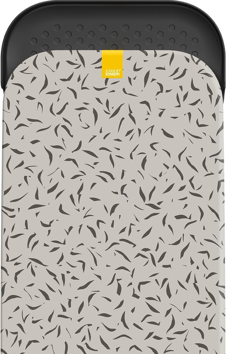 Strijkplankhoes, 135 x 45 cm, katoen met siliconen strijkplank, compatibel met Glide Max, beige/zwart